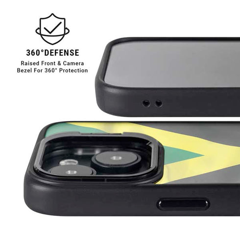 Jamaica Flag iPhone 15 Plus Kickstand Case